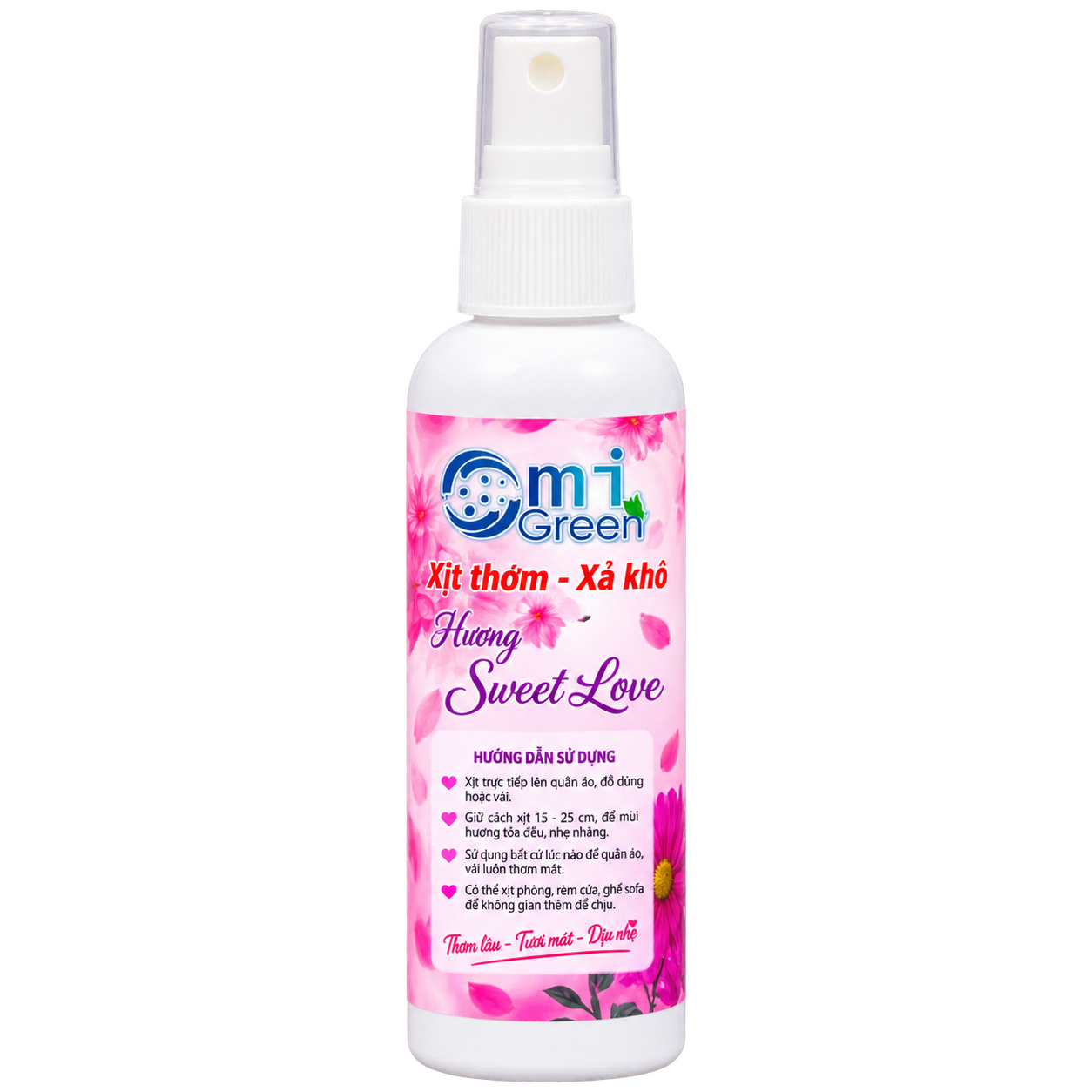 Tinh dầu xịt thơm Omigreen hương sweet love chai 100m Tinh dầu xịt thơm Omigreen hương sweet love chai 100m